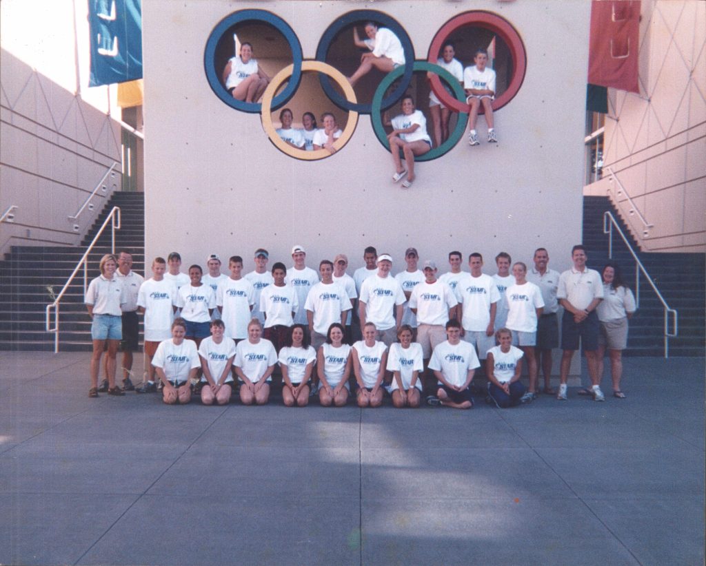 Nicole Ebert training at the Olympic Training Center with Michael Phelps